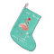Christmas Flamingo Name stocking one sided
