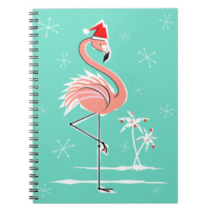 Christmas Flamingo notebook