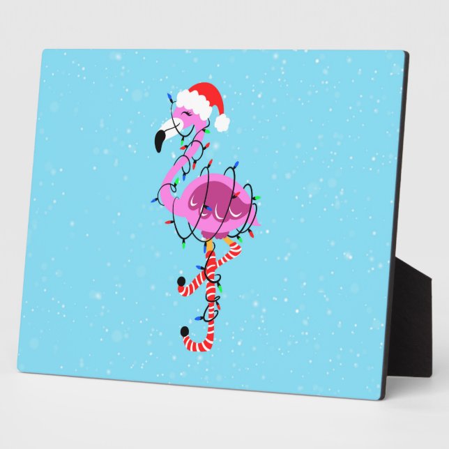 Christmas Flamingo Plaque (Side)