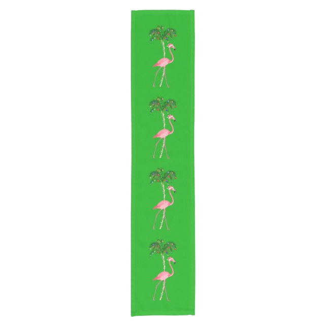 Christmas Flamingo Short Table Runner (Front)