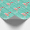 Christmas Flamingo Stripe wrapping paper