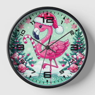 Christmas Flamingo Sublimation Clipart-10424 Clock