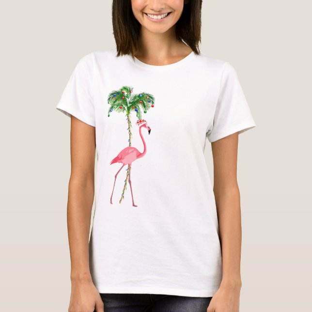 Christmas Flamingo T-Shirt (Front)