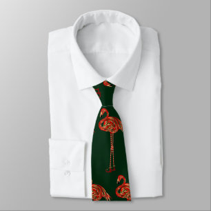 Christmas Flamingo Tie