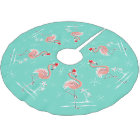 Christmas Flamingo tree skirt