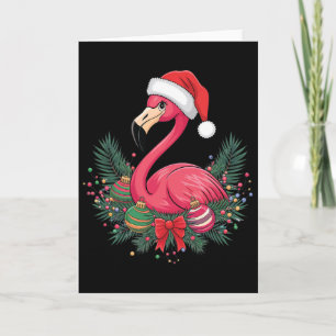 Christmas Flamingo Winter Card