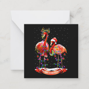 Christmas Flamingos Classic Card
