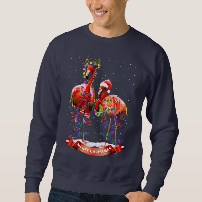 Christmas Flamingos Sweatshirt (Front)