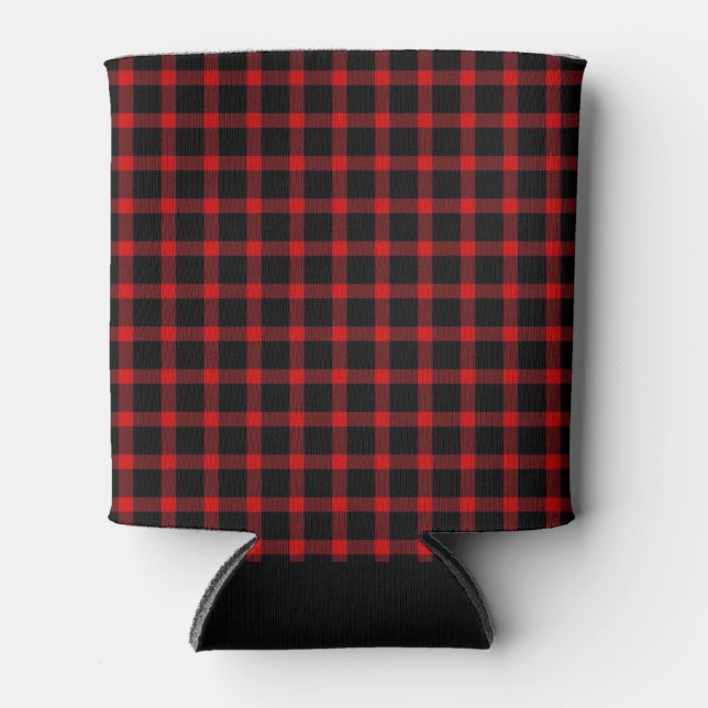 Christmas flannel  can cooler (Front)