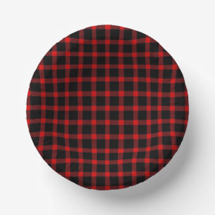 Christmas flannel  paper plate