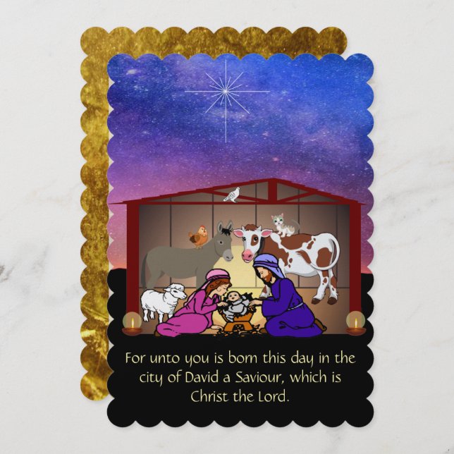 Christmas Flat Card (Front/Back)