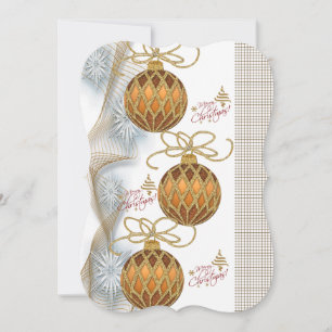Christmas Flat Greeting Card, Merry Christmas Card