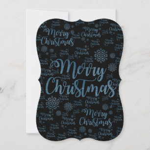 Christmas Flat Greeting Card, Merry Christmas Card