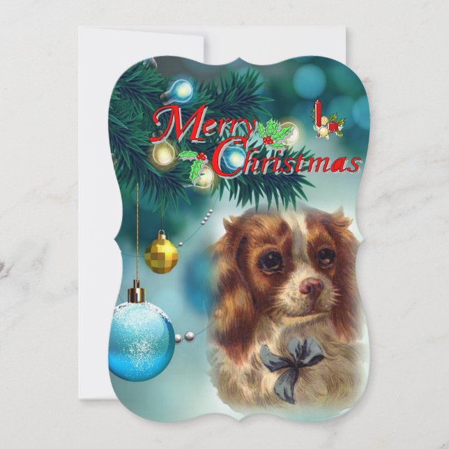 Christmas Flat Greeting Card, Merry Christmas Card (Front)