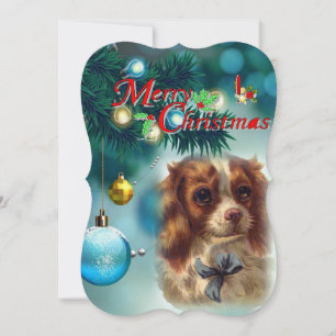 Christmas Flat Greeting Card, Merry Christmas Card