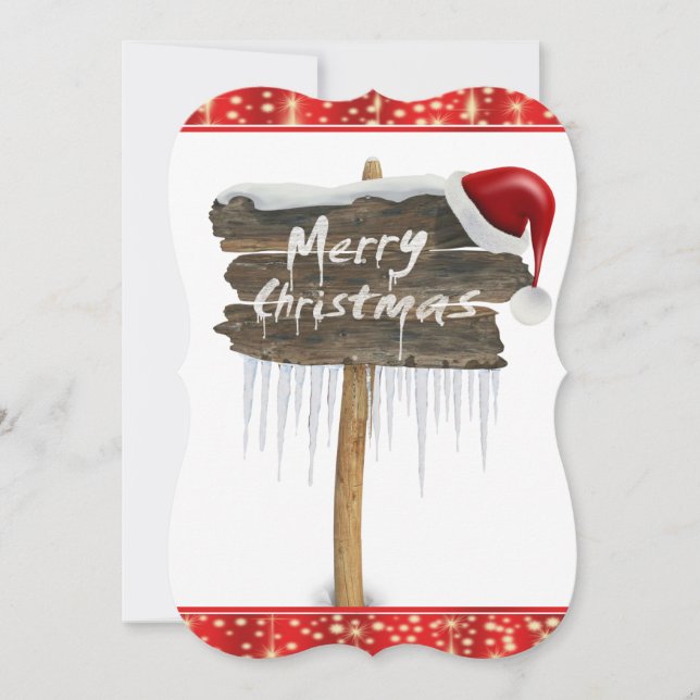 Christmas  Flat Greeting Card, Merry Christmas Card (Front)
