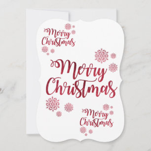 Christmas Flat Greeting Card, Merry Christmas Card