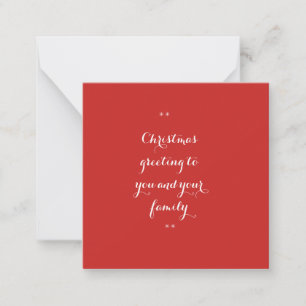 Christmas Flat Note Card