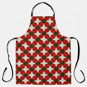 christmas fleece and felt background ornate geomet apron