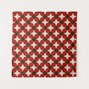 christmas fleece and felt background ornate geomet tapestry