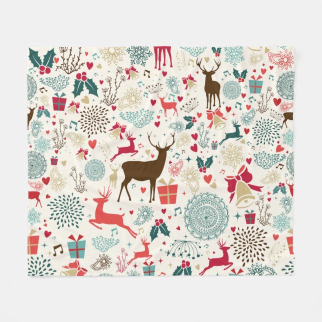 Christmas Fleece Blanket (Front (Horizontal))
