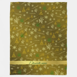 christmas fleece blanket name template