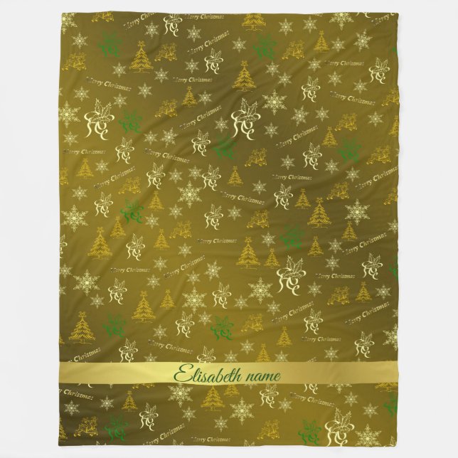 christmas fleece blanket name template (Front)