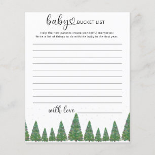 Christmas floral baby bucket list game