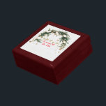 Christmas Floral Engagement Ring Box<br><div class="desc">Give your bride this beautiful gift with the surprise of an engagement ring wrapped inside.
A gold and green floral surrounds the text on white paper.
"With all my love"
"Do not open 'till"
"Dec. 25th."</div>