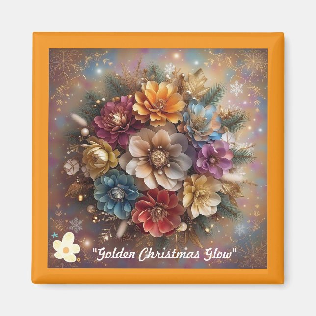 "Christmas Floral Fantasy" Magnet (Front)