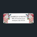 Christmas Floral Greenery Wedding Return Address Label<br><div class="desc">Designed to coordinate with the Christmas Wedding invitation suite,  this return address label features red and white roses,  Christmas ornaments and  greenery such as holly and berries.</div>