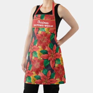 Christmas Floral Holiday Personalized Apron
