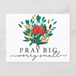 Christmas Floral Prayer Motivational Postcard
