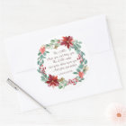 Christmas Floral The Lord Bless You Bible Verse