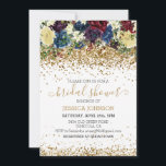 Christmas Floral Winter Bridal Shower Gold Invitation<br><div class="desc">This design may be personalised in the area provided by changing the photo and/or text. Or it can be customised by choosing the click to customise further option and delete or change the colour of the background, add text, change the text colour or style, or delete the text for an...</div>