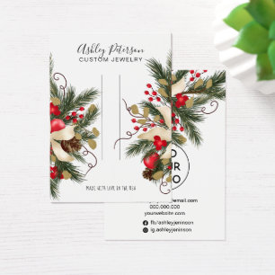 Christmas floral wreath jewellery hair clip displa