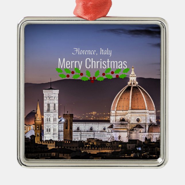Christmas, Florence, Italy Metal Ornament (Front)