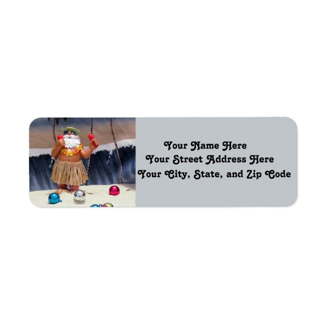 Christmas! Florida Style Party Santa Return Address Label (Front)