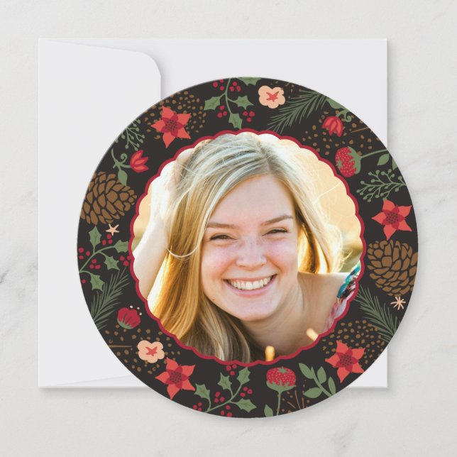 Christmas Flower Advent Wreath Postcard (Front)