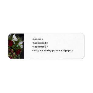 Christmas Flower Arrangement Avery Label Return Address Label
