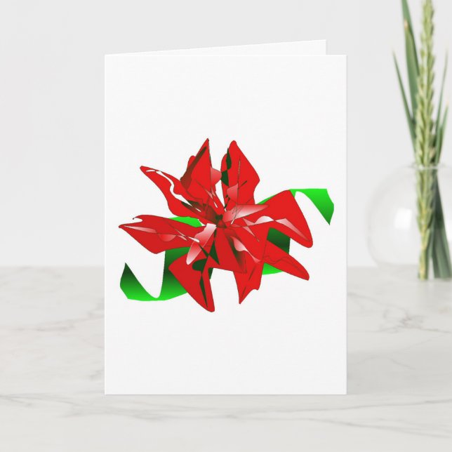 Christmas Flower Card Customisable (Front)