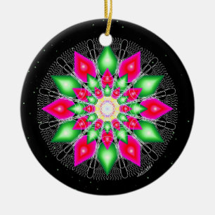 Christmas Flower Ceramic Ornament