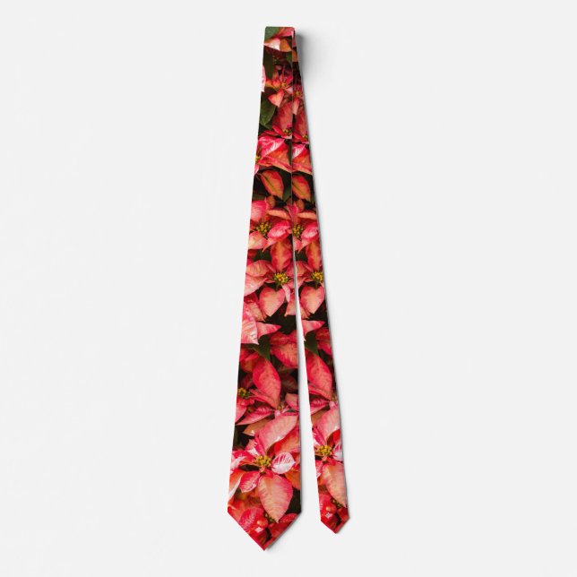 Christmas flower Poinsettia Tie (Front)