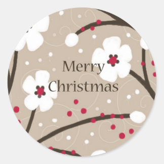 Christmas Flowers and Berries Sticker