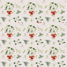 Christmas flowers and bows