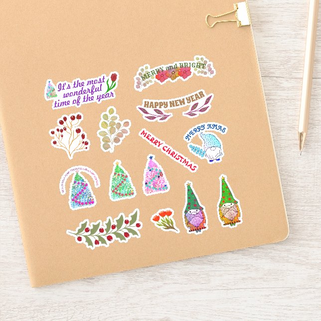 CHRISTMAS FLOWERS AND LEAVES (Notebook)