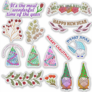 CHRISTMAS FLOWERS AND LEAVES