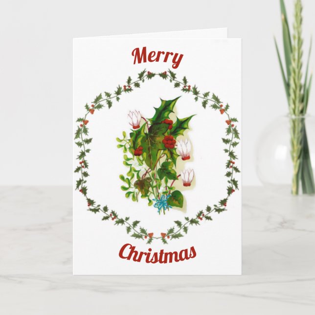 Christmas Flowers Card (Front)