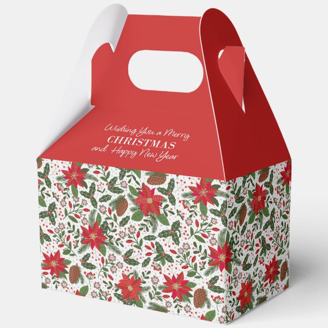Christmas flowers favour box (Front)