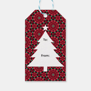 Christmas Flowers Gift Tags